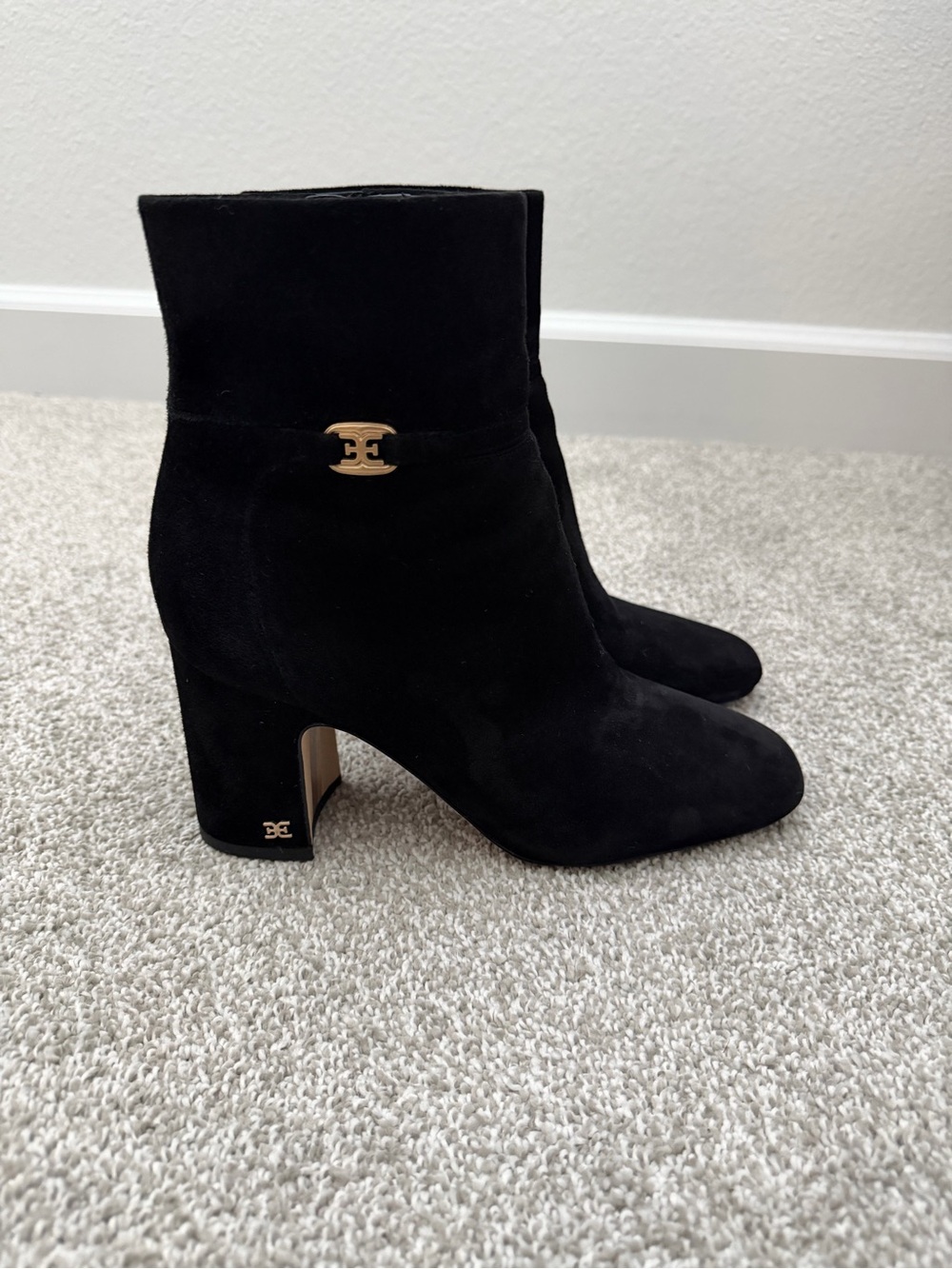 Sam Edelman black suede booties